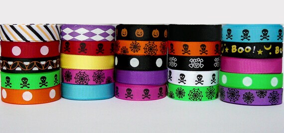 40 yds 3//8/" Pink /& Purple Dots /& Solids Grosgrain Ribbon Lot