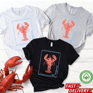 Lobster Graphic Tee | Vintage Coastal Shirt | La Dolce Vita Aesthetic | Pinterest Style | Retro Unisex Tee | Plus Sizing Available