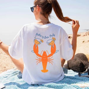 Retro Lobster Shirt | Coastal Granddaughter Aesthetic | La Dolce Vita Tee | Unisex Pinterest Style | Plus Size Lobster Graphic Tee