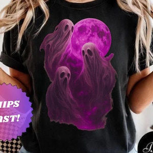 Cute Ghost Gang Shirt – Comfort Colors Funny Halloween Tee, Spooky Season Essential, Soft Vintage-Style Ghost Shirt for Women