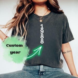 Custom Birth Year Shirt | Personalized Est. T-Shirt | Classic Birthday Gift | Any Year Tee | Customizable Bday Top | Friends 40th Shirt