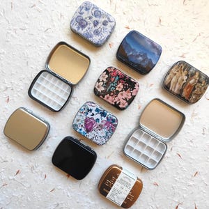 Tavolozza da viaggio per acquerelli in latta, 12/24 scomparti, 6*5*1,5 cm, set portatile per pittura all'aria aperta