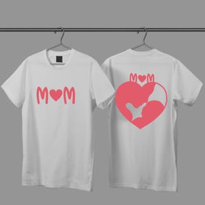 Mom Love Graphic Tee, Unisex Softstyle T-Shirt, Mother&#39;s Day Gift, Family Shirt, Cute Mom Shirt, Love Heart Design