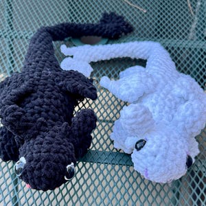 Crochet Toothless and Light Fury Plushies