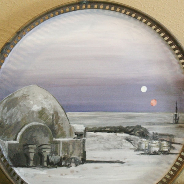 Tatooine Landscape Original Star Wars Painting