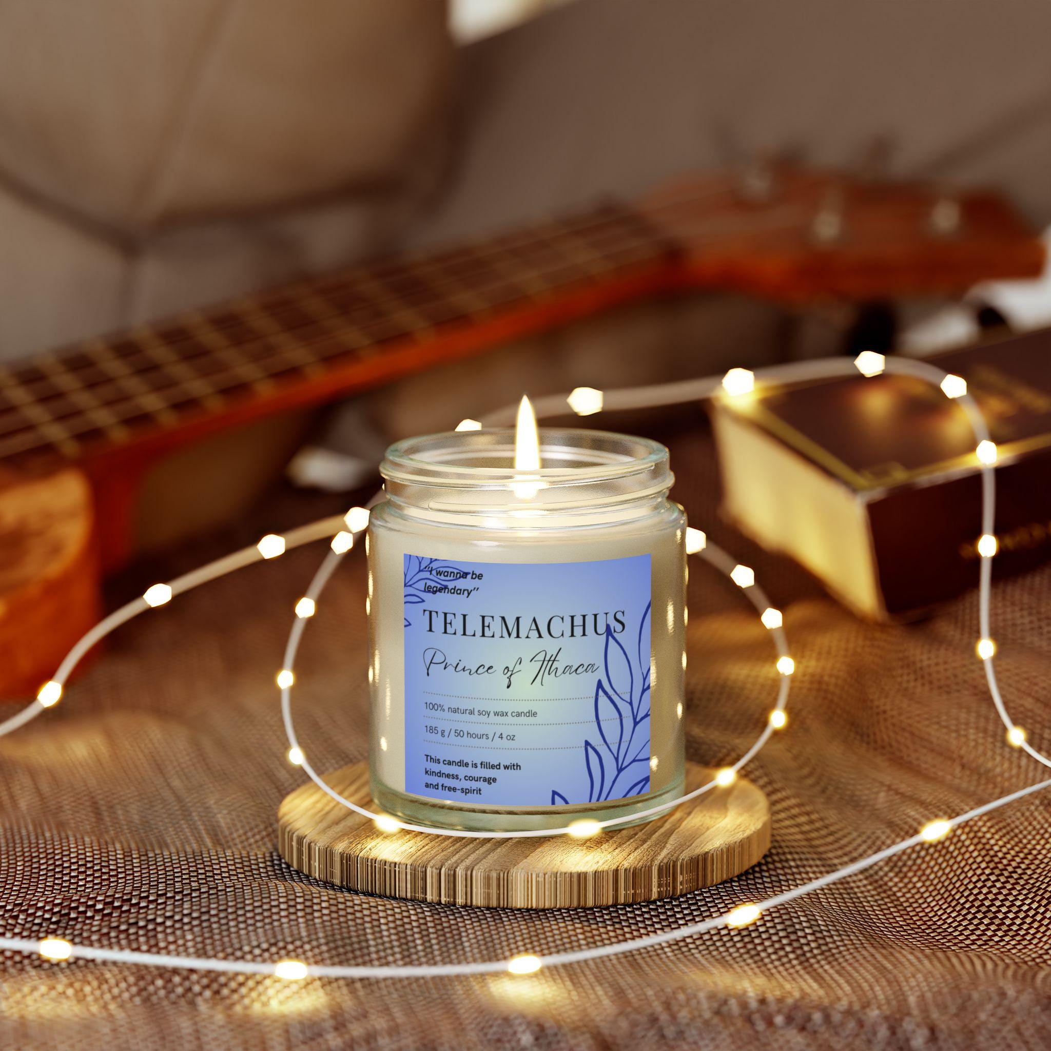 Epic the Musical personalized Scented Candle, Telemachus characater inspired