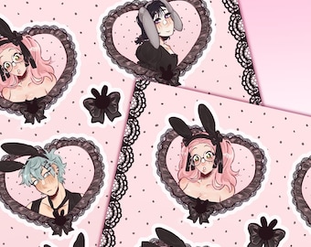 ¡Hoja de pegatinas de Alnst Bunny Cafe!