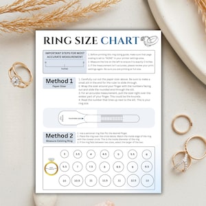 Printable Ring Size Chart: International Conversion Guide (digital ...
