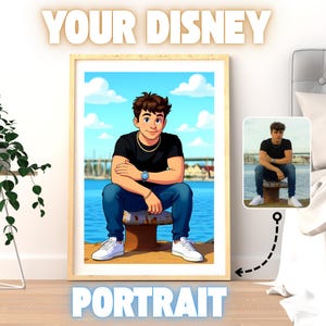Disney Style 3D Cartoon Portrait from Photo | Custom Pixar-Inspired Character Drawing | Digital Family, Couple, Pet Gift Illustration