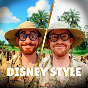 Retrato de desenho animado personalizado no estilo Disney | Arte digital personalizada de casais, famílias e animais de estimação | Ilustração de presente exclusiva