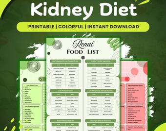 Renal Diet Food List Printable: Kidney-Friendly Foods Chart (PDF Download)