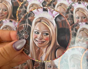 Regina George – Chicas pesadas inspirada en Halloween – Pegatina con purpurina de 8 cm