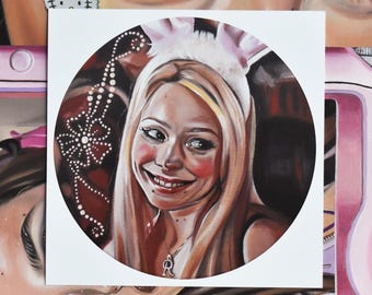 Regina George - Inspirada en Halloween de Chicas Pesadas - Lámina artística de 20 x 20 cm