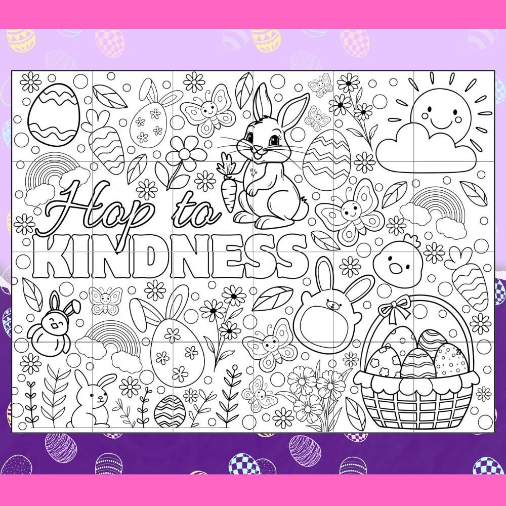 Easter Collaborative Poster Printable, Classroom Easter Activity, 26 ...