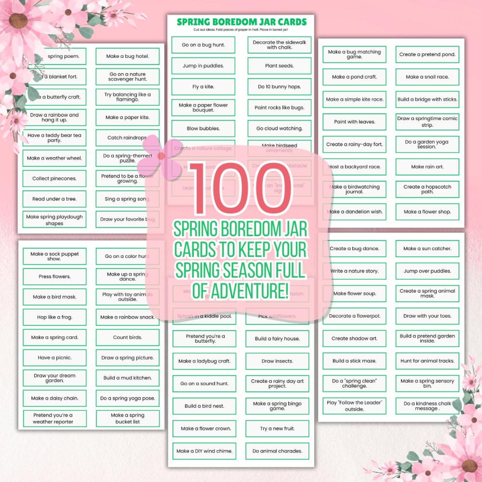 Spring Activity Pack for Kids, Spring Games for Kids, Printable Boredom ...