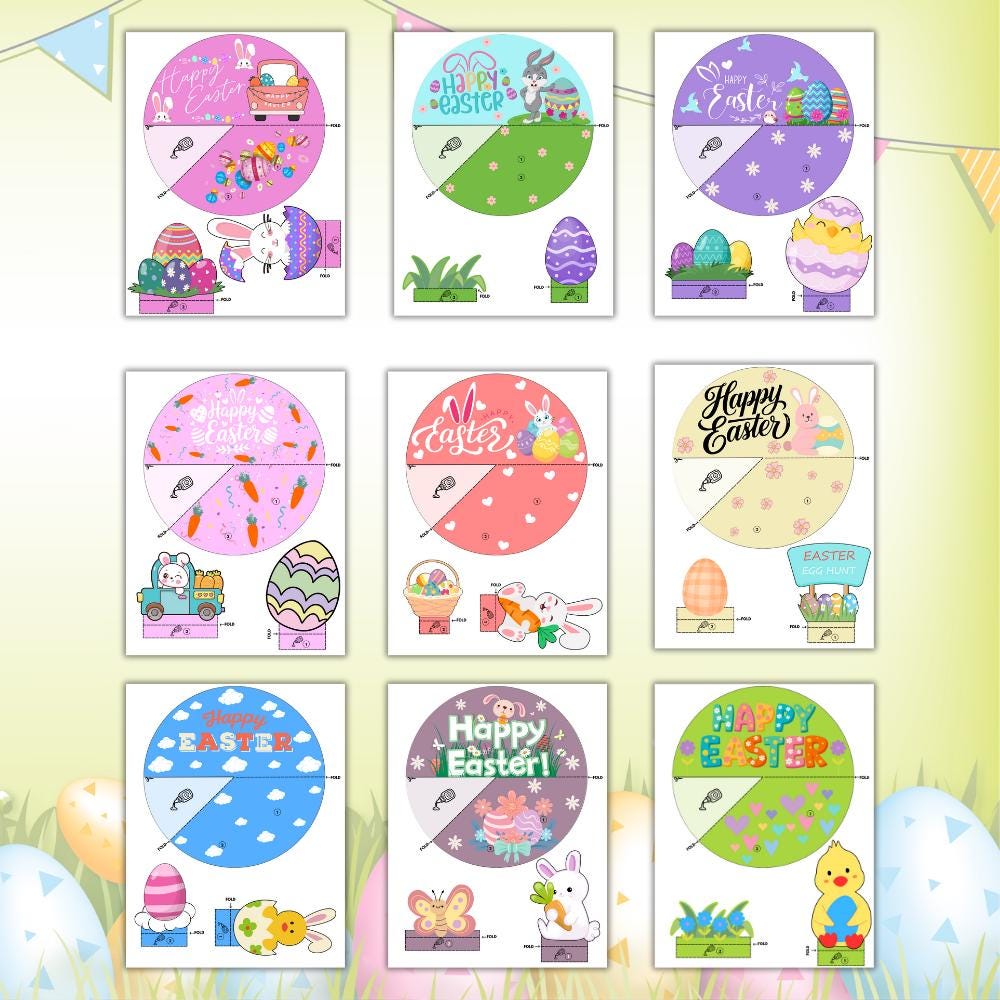 3D Easter Card Craft Printable, Fun Easter Crafts for Kids, DIY Pop up ...