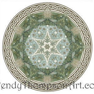 Turtle Mandala ~ NOTE CARD and Envelope Celtic art, wild life fantasy turtle art, wildflower, mandala, original design nature floral art