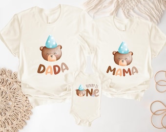 First Bear Birthday T-shirt, 1st Birthday Bear Tee, Custom Bear Family Sweatshirt, One Birthday Gift Tee, Beary Themed Birthday Party Tees