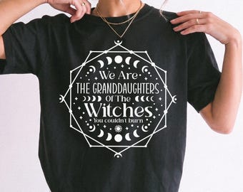 Halloween-Hexen-Shirt, Retro-Sweatshirt mit Mondphasen-Grafik für die Gruselsaison