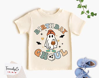 Birthday Ghoul Shirt, Halloween Birthday Boy Tee, Spooky Birthday Girl T-Shirt, Ghost Birthday Party Gift, Halloween Kids Tee