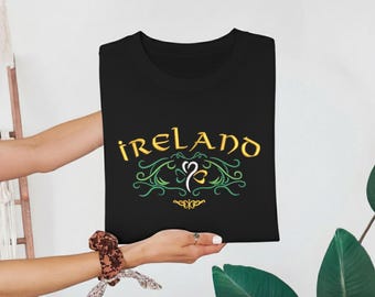 Felpa con ricamo irlandese, felpa con cappuccio con ricamo Irish Day, maglietta portafortuna, maglietta irlandese, regalo per San Patrizio