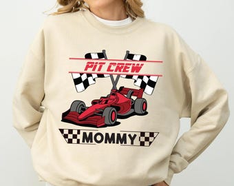 Pit Crew Family Birthday T-Shirt, Race Car Birthday Tee, Car Party Matching Sweatshirt, Custom Racing Car Birthday Gift, Racing Birthday Boy