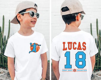 Personalized Basketball T-shirt, Basketball Number Tee, Sports Dad Hoodie, Basketball Season Sweatshirt, Baskeball Fan Boys Shirts