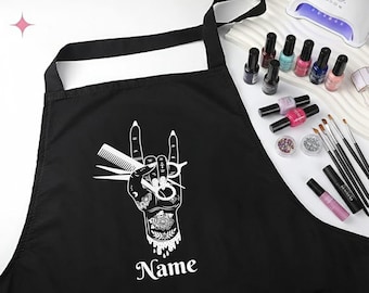 Custom Name Hair Stylist Apron, Funny Beauty Salon Aprons, Hairdresser Gift Apron