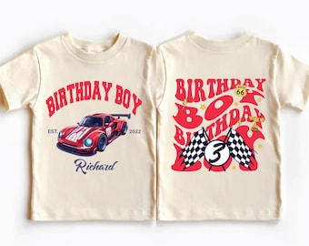 Racing Car Birthday T-shirt, Custom Race Car Birthday Boy Tee, Pit Crew Birthday Sweatshirt, Kids Race Car Birthday Crewneck