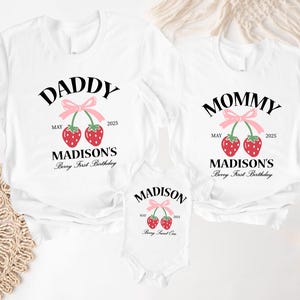 Berry First Birthday Shirt, Strawberry Family 1st Birthday Sweatshirt, Berry One Year Birthday Tee, Strawberry Themed Party Gift