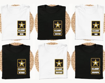 Military Family Shirt, Custom Military Family Matching Tees, Army Retired Sweater