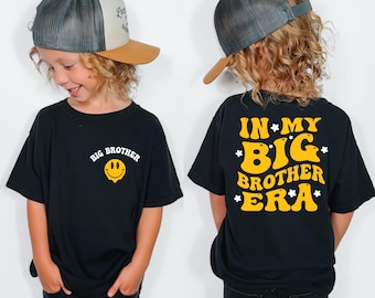 Chemise grand frère, t-shirt à l'époque de mon grand frère, cadeau de faire-part grand frère, t-shirt mignon pour enfant, sweat-shirt grand garçon