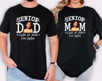 Senior Mom & Dad Shirt, Custom Class of 2026 Parents Tee, Senior Mama Sweatshirt