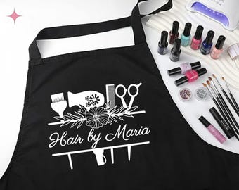 Custom Hairdresser Apron, Beauty Salon Aprons, Hair Stylist Apron, Hairdresser Gift Apron