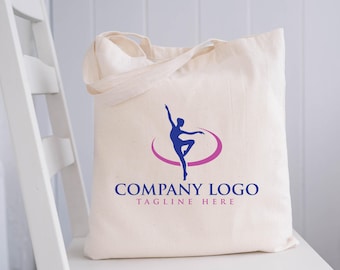 Custom Logo Tote Bag | Promotional Tote Bags | Personalized Company Tote | Branded Reusable Shopping Bag | Corporate Event Giveaway