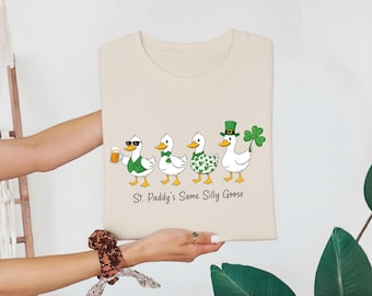 Irish Goose öldrickande t-shirt, irländsk pubtröja, klövertröja, St Patricks Day-gruppt-shirt, irländsk kristen luvtröja, Saint Paddy's Day