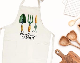 Custom Gardening Apron, Gardener Aprons, Custom Florist Aprons,  Adjustable Garden Apron, Garden Apron, Plant Lover Aprons, Gardener Family