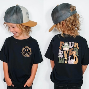 T-shirt « Quatre ans pour toujours », T-shirt personnalisé pour le quatrième anniversaire, Cadeau d'anniversaire pour enfant de 4 ans