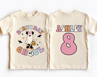 Custom Birthday Ghoul T-shirt, Halloween Birthday Party Tee, Spooky Birthday Girl Sweatshirt, Ghost Birthday Boy Gift