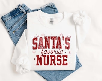 Jultomtens favoritsjuksköterska, julsjuksköterska, sjukskötersketröja