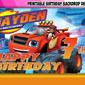 Super Cars Theme Birthday Backdrop Design - DIGITAL FILE ONLY!