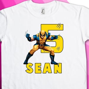Superhero Theme Iron On Transfer Birthday Shirt Design - DIGITAL FILE ONLY!