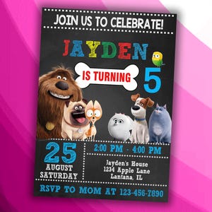 Animal Theme Birthday Invitation Design - DIGITAL FILE ONLY!