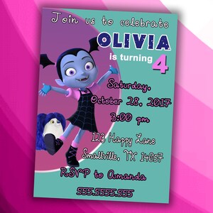 Vampire Theme Birthday Invitation Design - DIGITAL FILE ONLY!