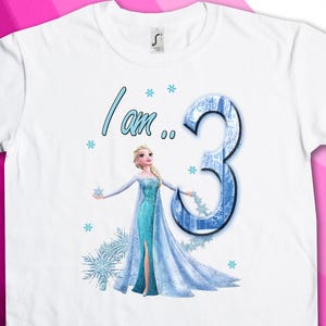 Design per maglietta di compleanno con tema principessa, da stirare - SOLO FILE DIGITALE!