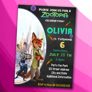 Rabbit Theme Birthday Invitation Design - DIGITAL FILE ONLY!