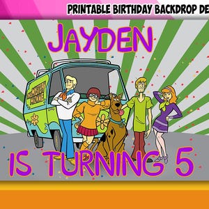 Mystery Theme Birthday Backdrop Design - DIGITAL FILE ONLY!