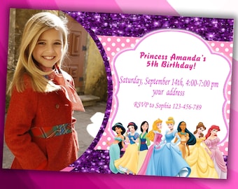 Princess Theme Birthday Invitation Design - DIGITAL FILE ONLY!