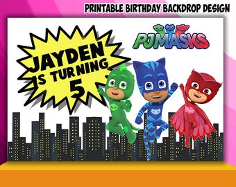 Renaiss Superhero City Banner - 6x3.6ft Skyline Backdrop For Kids Birthday Parties & Comic Con