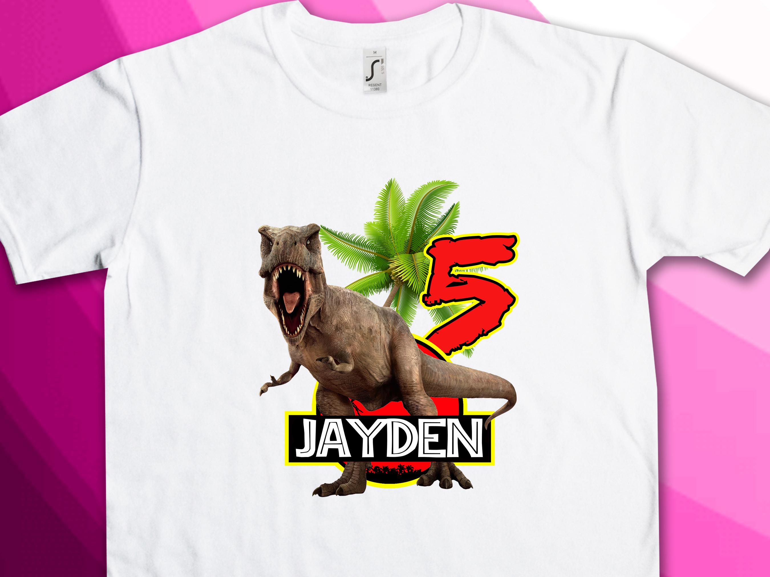 Dinosaurier Bügelbild Geburtstag Shirt Design - NUR DIGITAL DATEI!